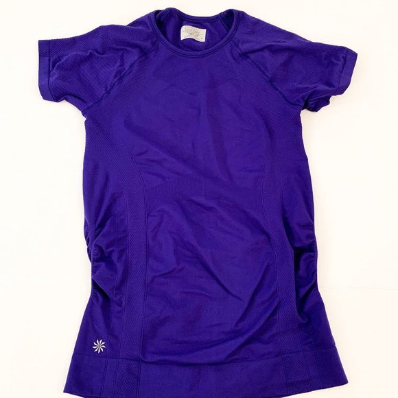 Athleta Finish Fast Tee Purple Shirt Top - Picture 2 of 10
